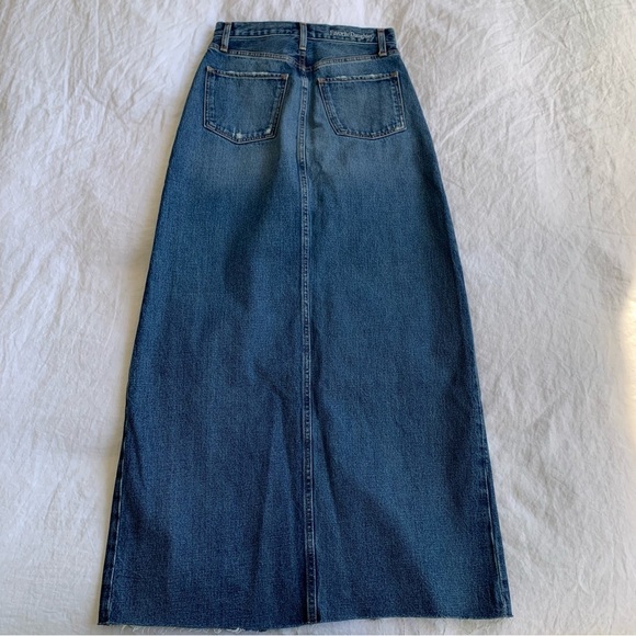 Favorite Daughter Sadie High Rise Denim Jean Front Slit Midi Maxi Skirt Camden - Picture 9 of 10